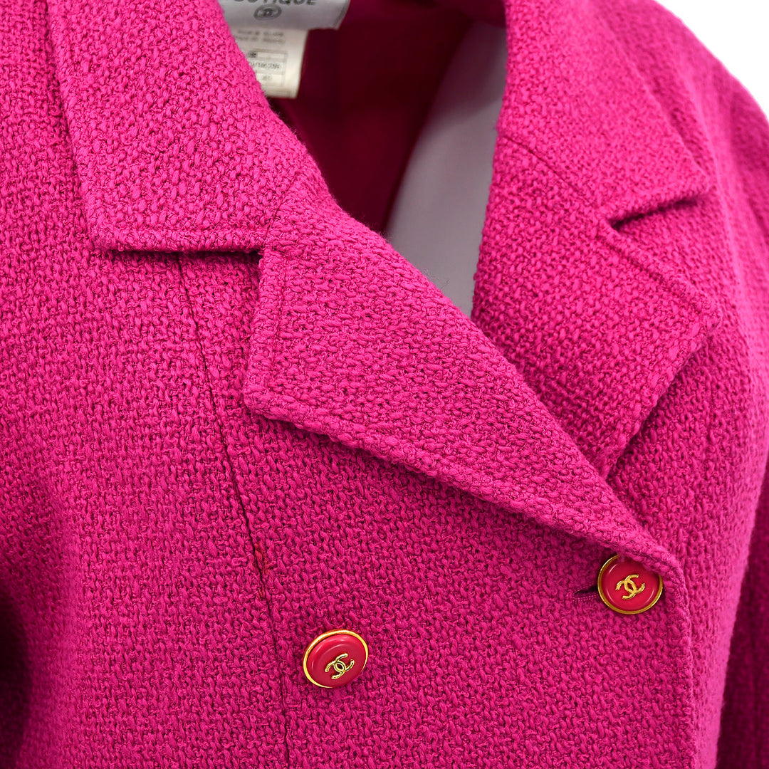 Top Quality Chanel Double Breasted Jacket Pink 95A #40