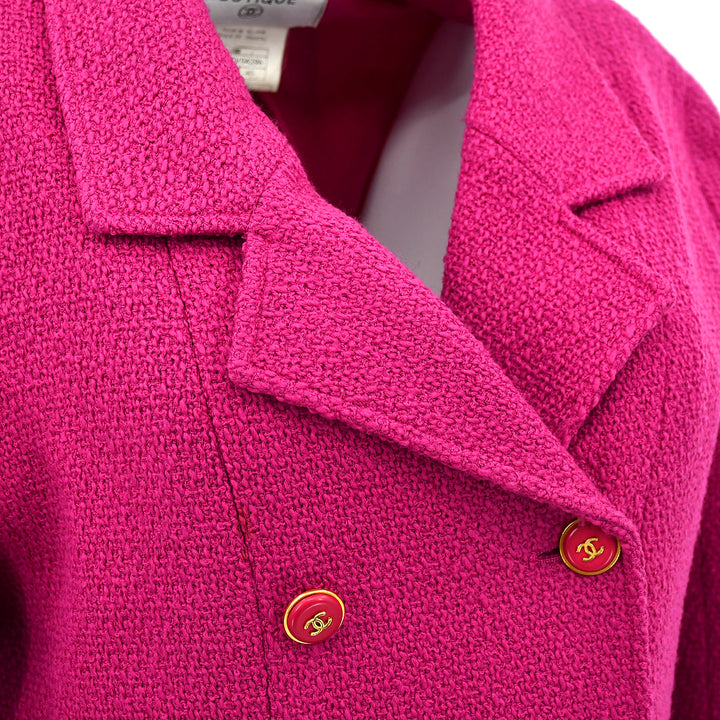 Top Quality Chanel Double Breasted Jacket Pink 95A #40