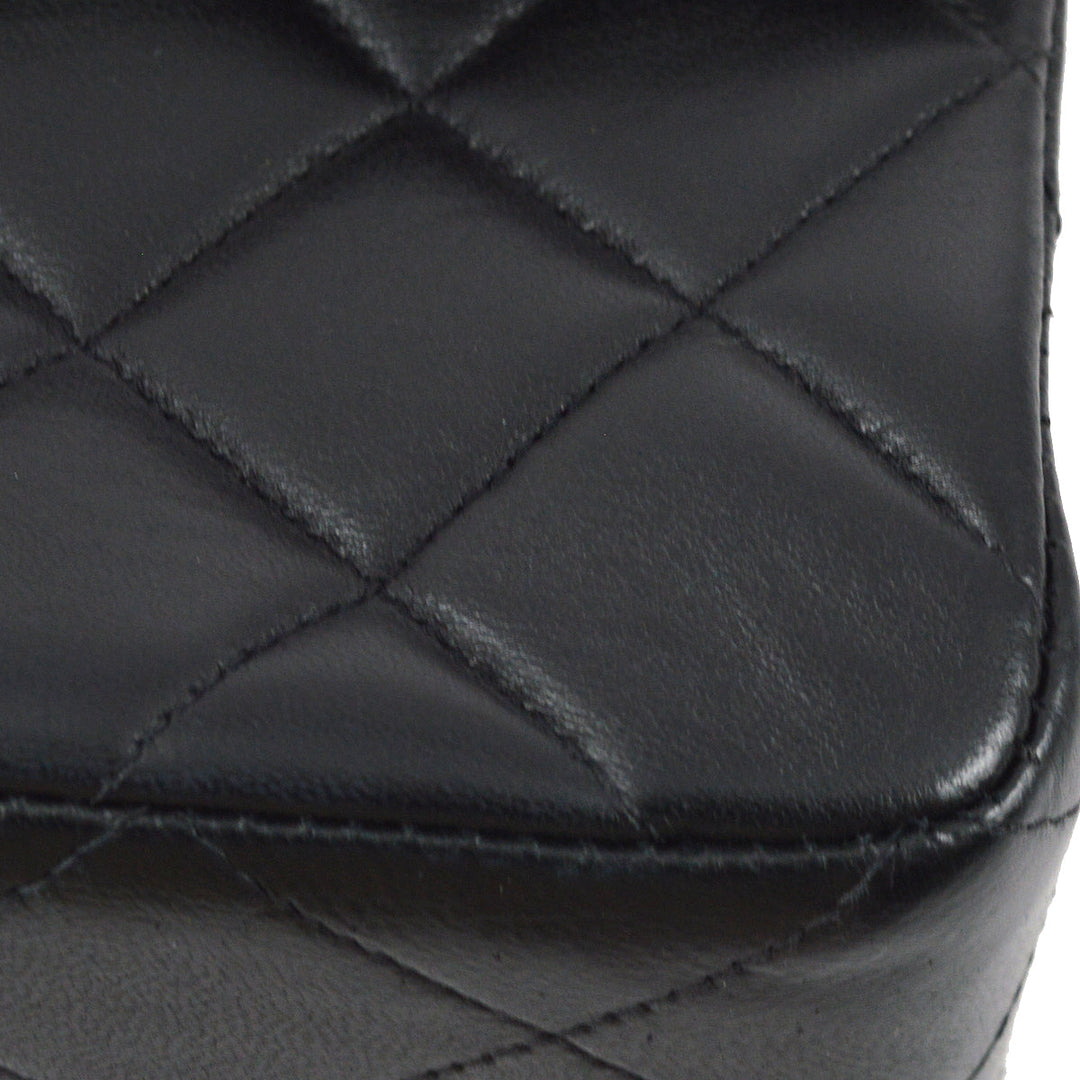 Top Quality Chanel Black Lambskin Double Sided Classic Flap Shoulder Bag
