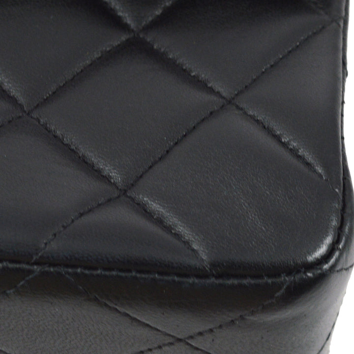 Top Quality Chanel Black Lambskin Double Sided Classic Flap Shoulder Bag