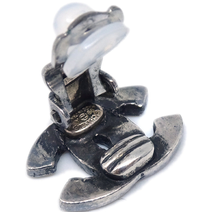 Top Quality Chanel CC Earrings Clip-On Silver 99A