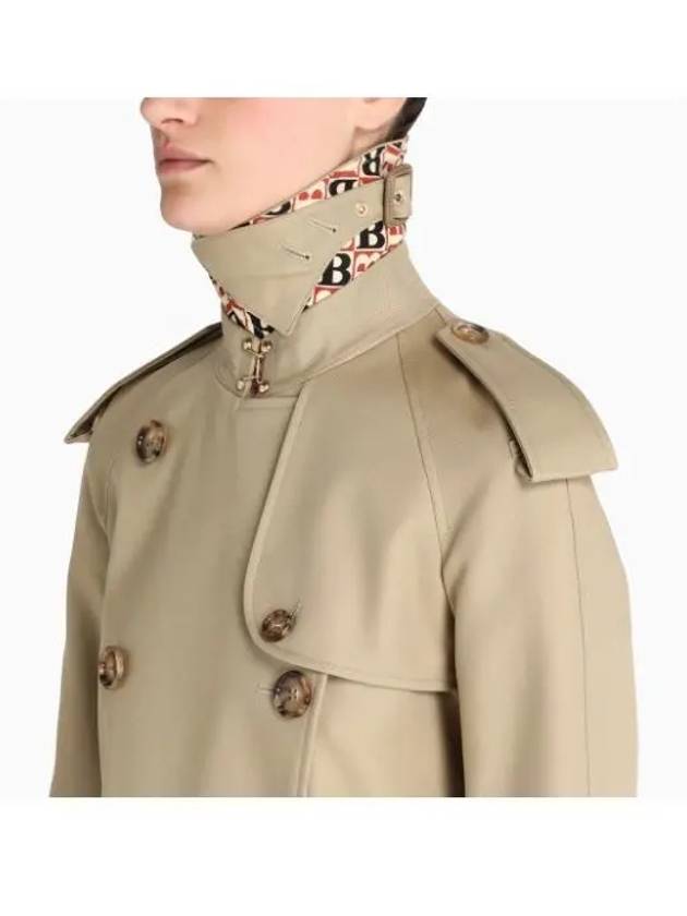 Burberry Gabardine Trench Coat Beige