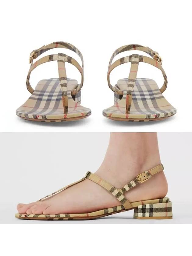 Burberry Vintage Check Lambskin Sandals Archive Beige