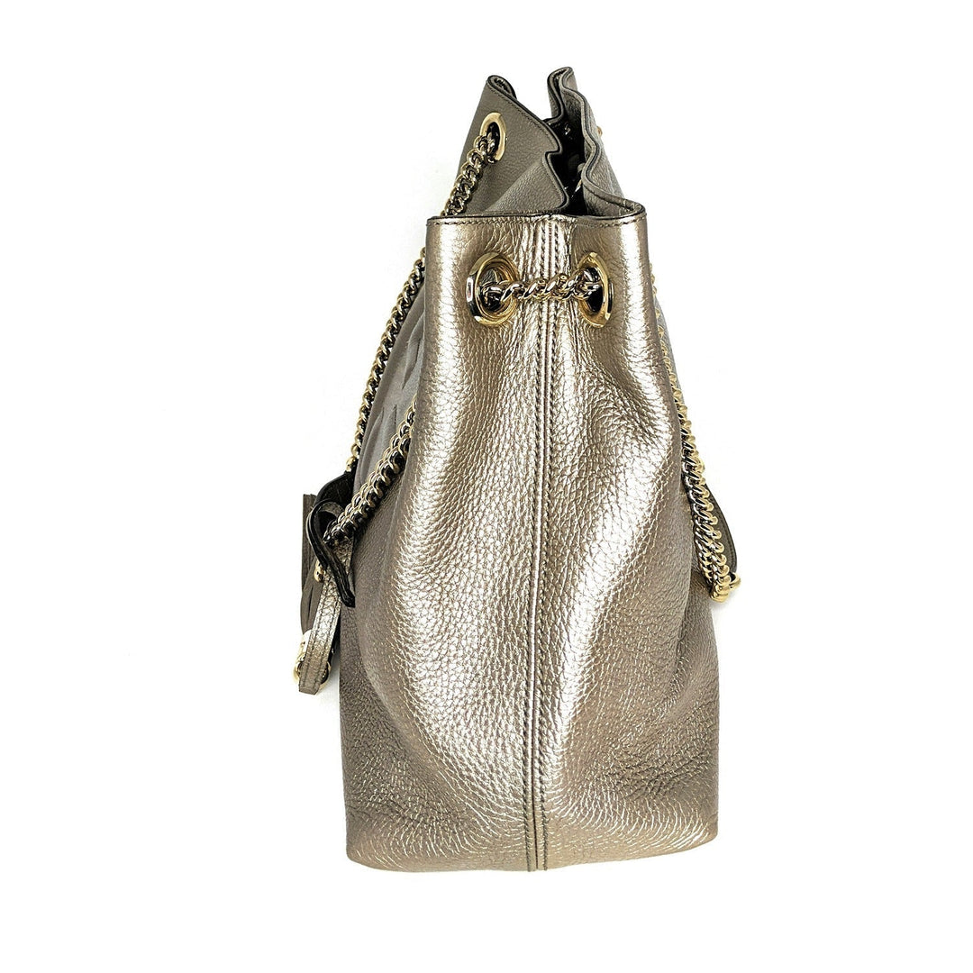 Gucci Pebbled Calfskin Medium Soho Chain Shoulder Bag