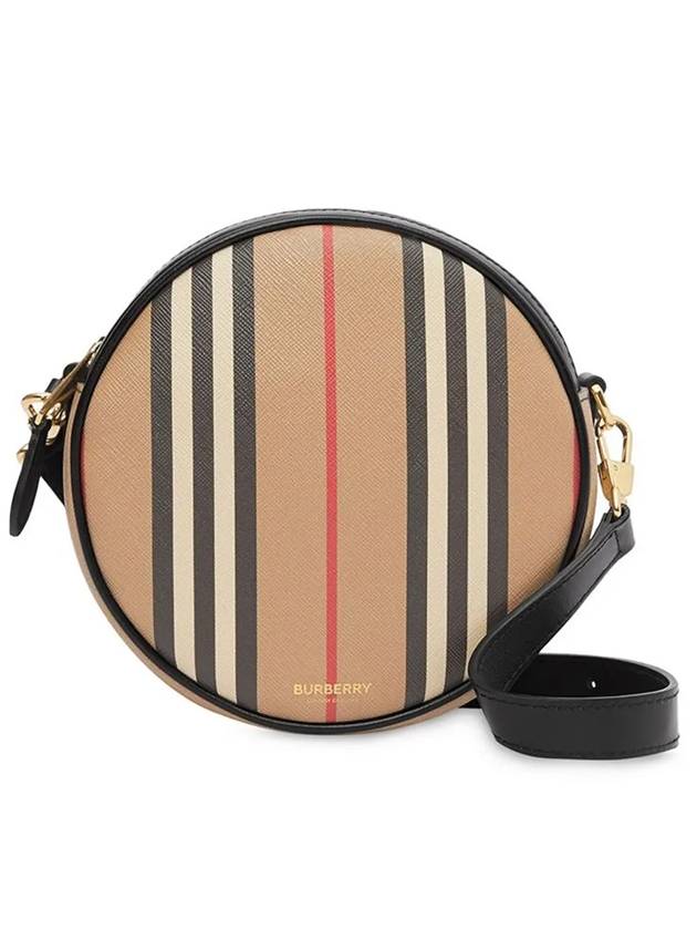 Burberry Striped Round Cross Bag Beige