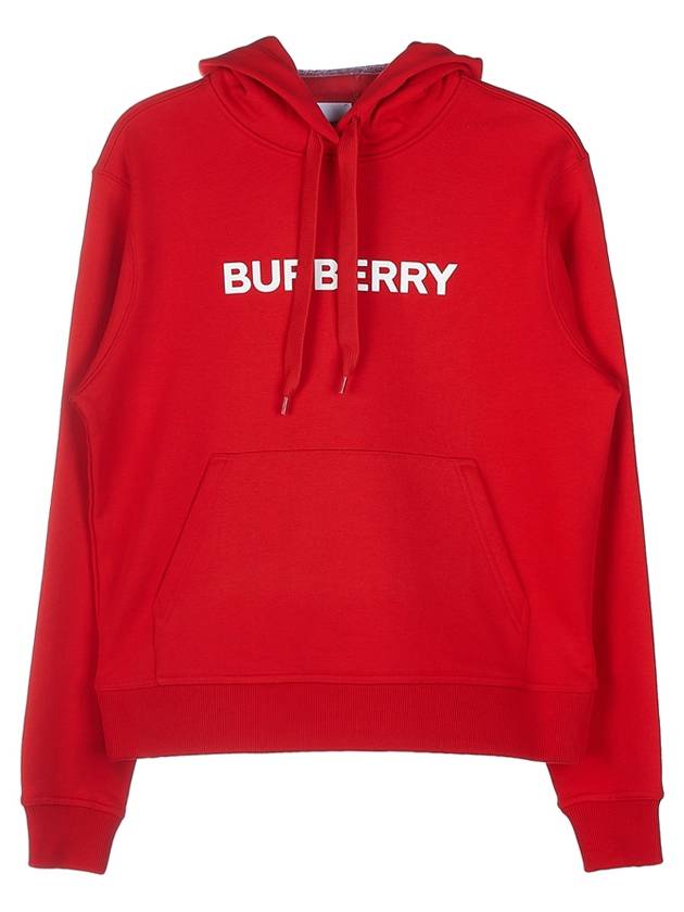 Burberry WoMen's Logo Print Cotton Hoodie Red