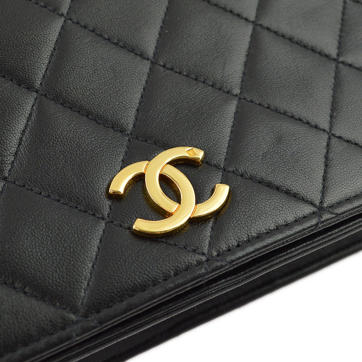 Top Quality Chanel Black Lambskin Pushlock Small Full Flap Shoulder Bag