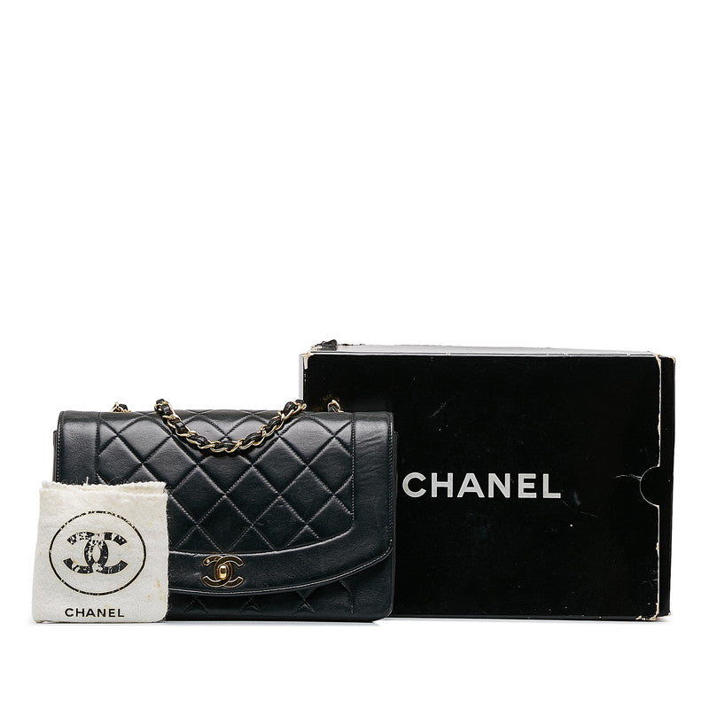 Top Quality Chanel Matrases Cocomark Diana 25 Chain houlder Bag Black Leather  Chanel