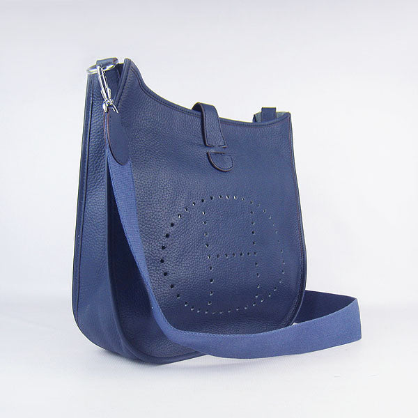 Hermes Evelyne I handbag H6309 dark blue silver