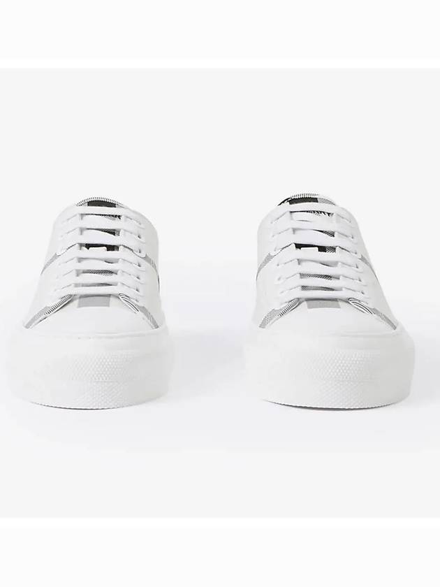 Top Quality Burberry Check Cotton Low Top Sneakers Black White