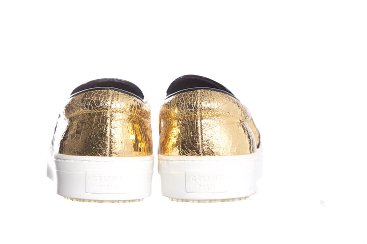 Céline Gold Embossed Sneakers SZ 40 NWT