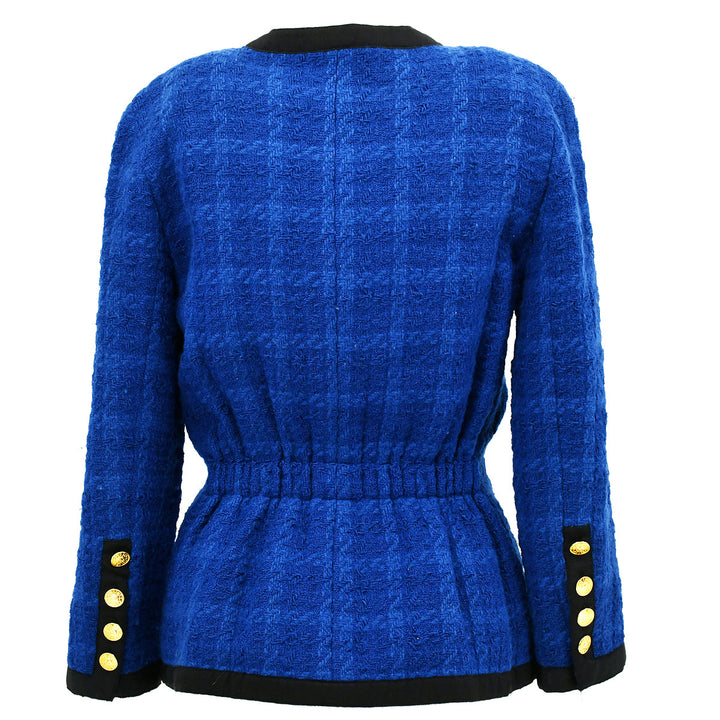 Top Quality Chanel Single Breasted Jacket Blue 20 #36