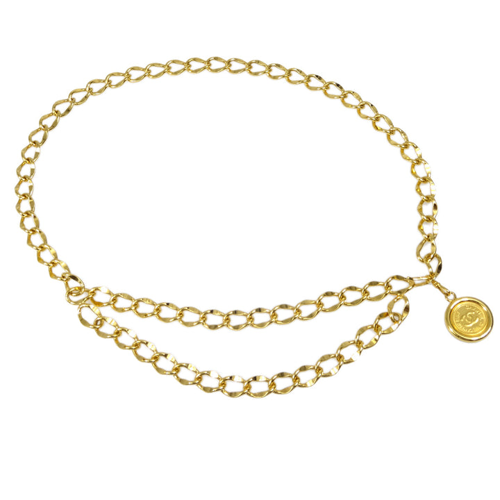 Top Quality Chanel Medallion Chain Belt Gold 94P Small New