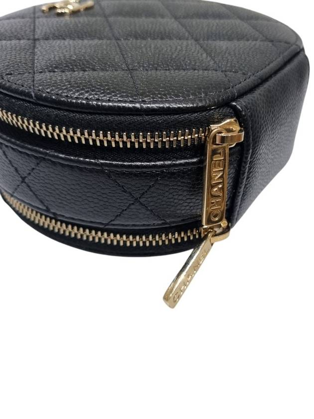 AP2502 Black Caviar Top Handle Tambourine Gold Chain Cross Bag Chanel