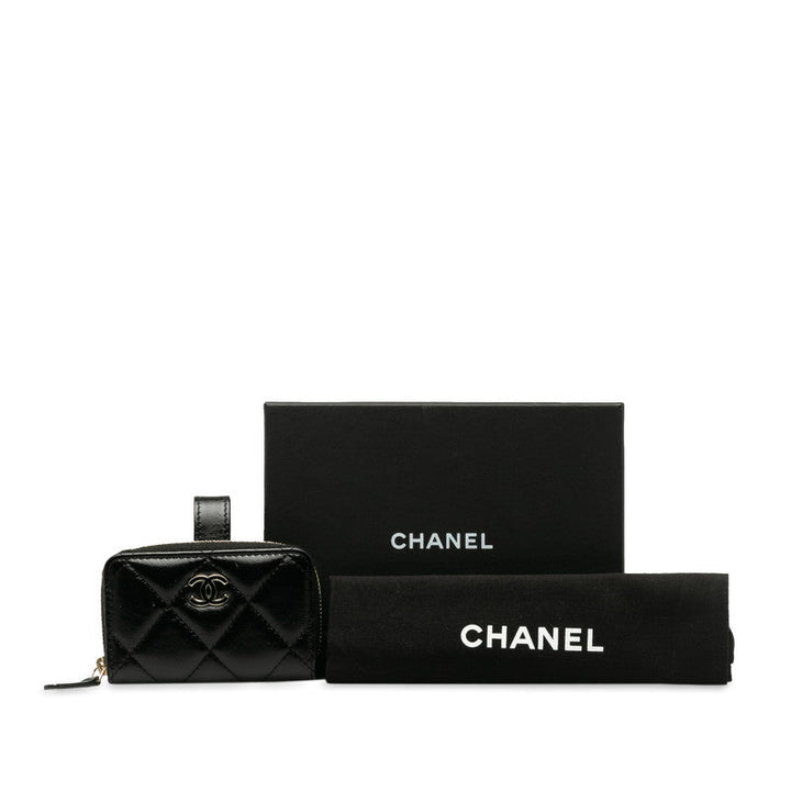 Top Quality Chanel Matrace Coincase  Cocktail Belt Black Leather  CHANEL