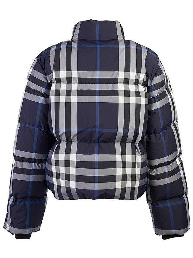 Burberry Check Crop Padding Night Blue