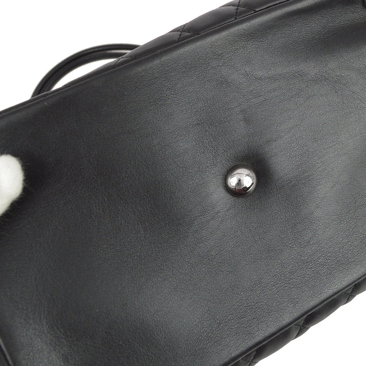 Top Quality Chanel 2004-2005 Black Calfskin Cambon Ligne Handbag