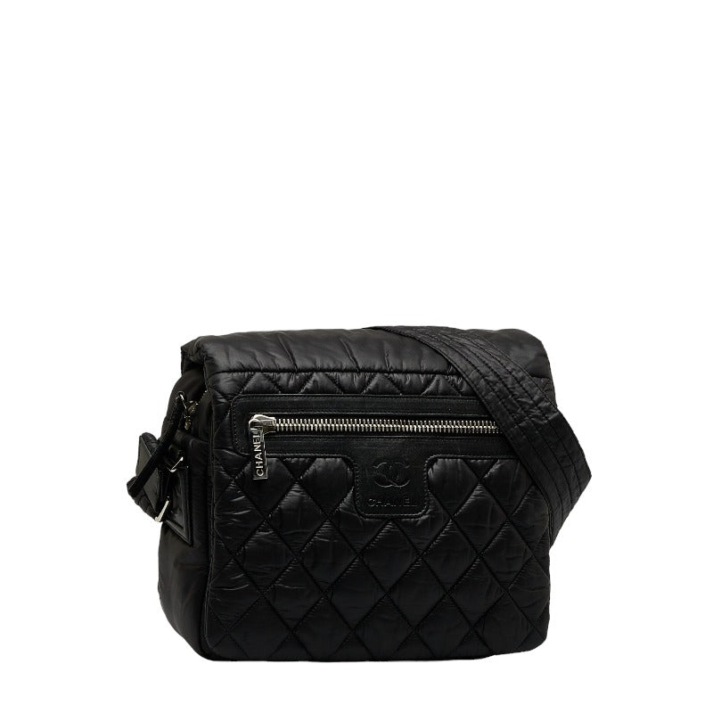 Top Quality Chanel Coconut Mattress Small Messenger Slipper Shoulder Bag A48616 Black Nylon Ladies CHANEL