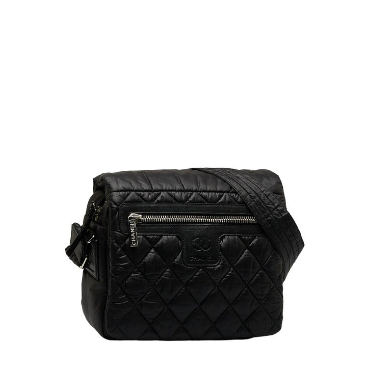 Top Quality Chanel Coconut Mattress Small Messenger Slipper Shoulder Bag A48616 Black Nylon Ladies CHANEL