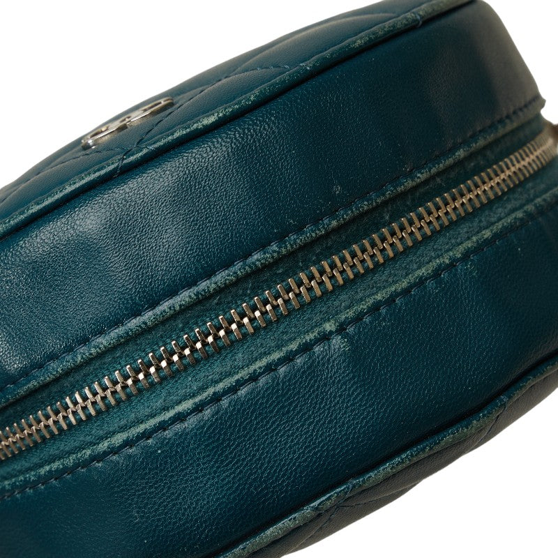 Top Quality Chanel Matrases Cocomark  Chain Shoulder Bag Portfolio Green Leather  CHANEL