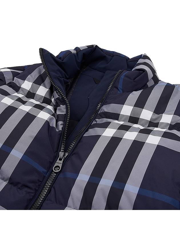Burberry Check Crop Padding Night Blue