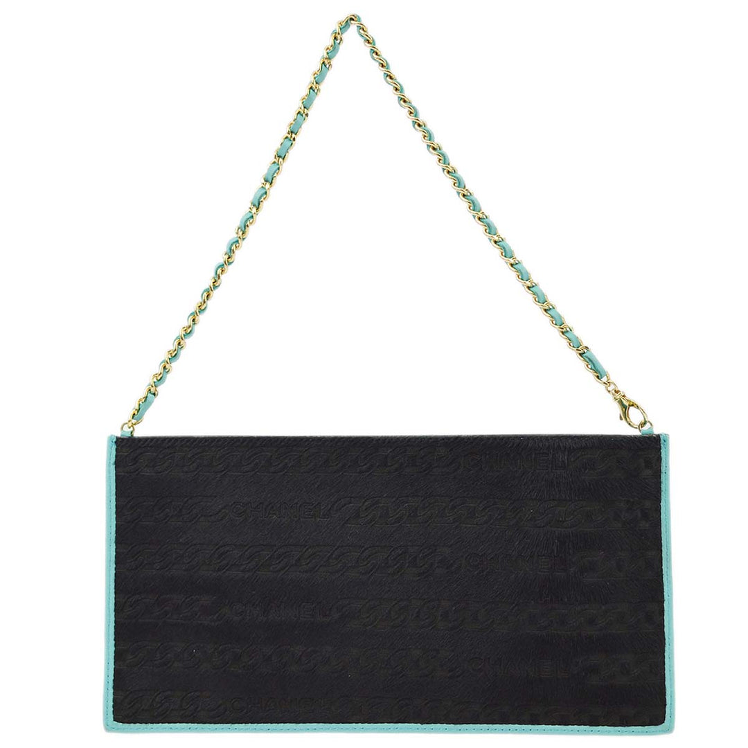 Top Quality Chanel Black Pony hair Chain Handbag