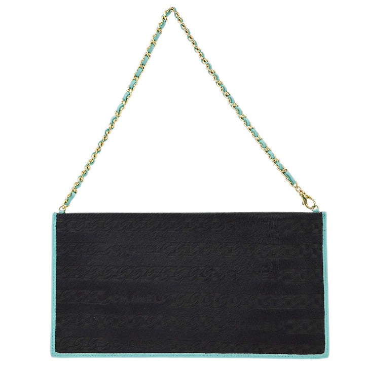 Top Quality Chanel Black Pony hair Chain Handbag