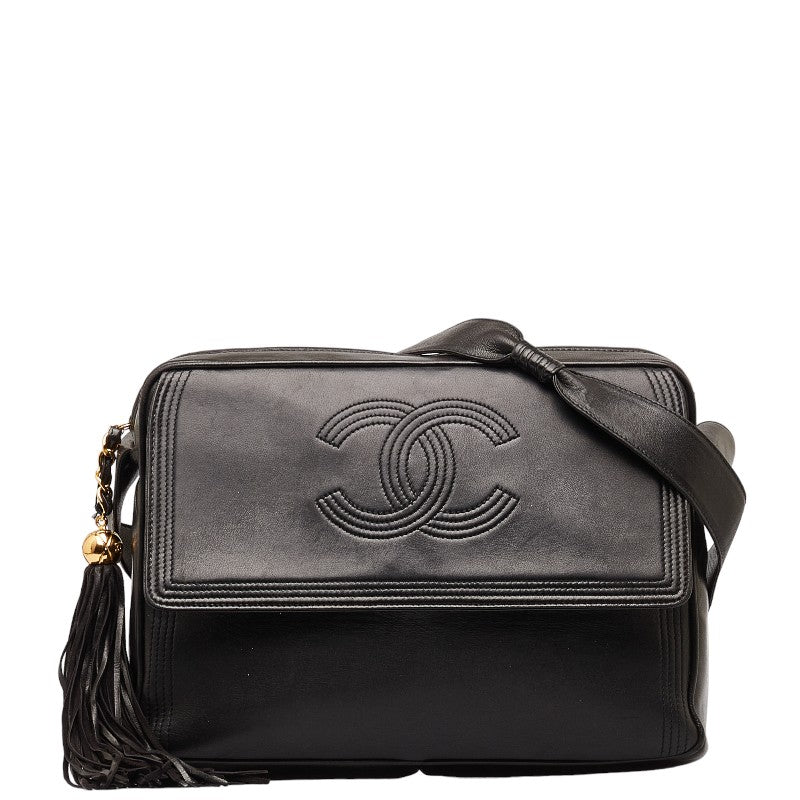 Top Quality Chanel Coco Fringe One-Shoulder Bag Black Leather  Chanel