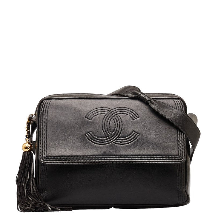 Top Quality Chanel Coco Fringe One-Shoulder Bag Black Leather  Chanel