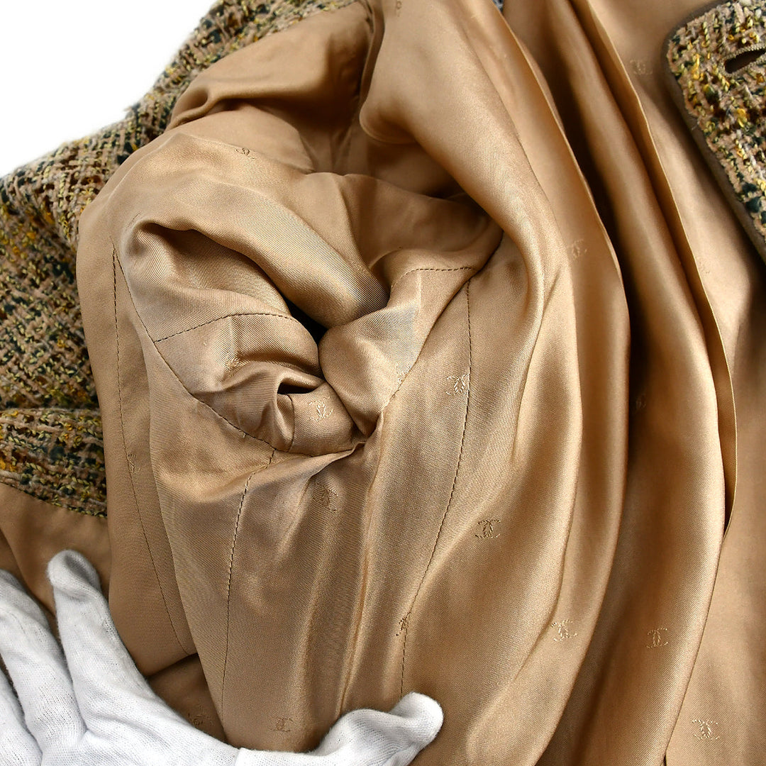 Top Quality Chanel Setup Suit Jacket Skirt Beige 98A #40