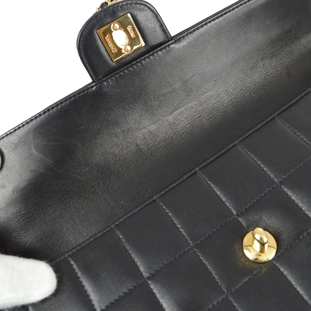 Top Quality Chanel Black Lambskin Choco Bar Shoulder Bag