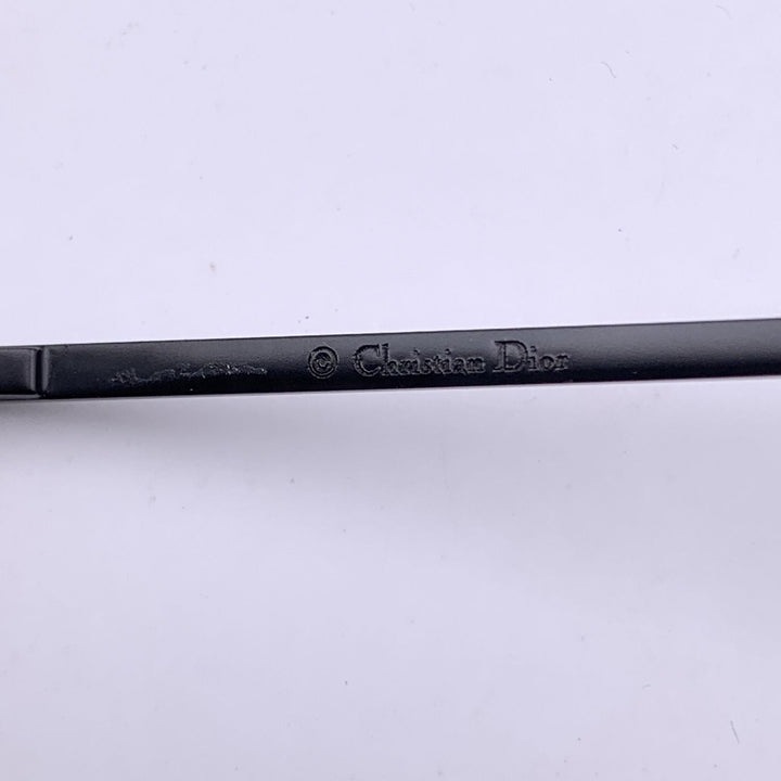 CHRISTIAN Dior Black Aviator Hard Dior1 Sunglasses With Crystals