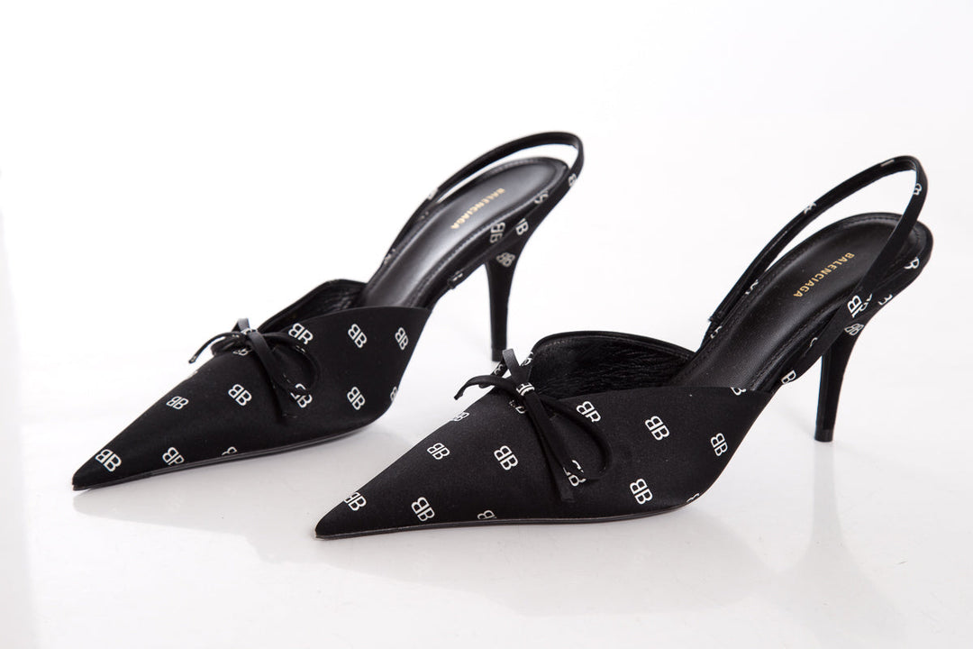 Balenciaga Black Slingback Heels SZ 36
