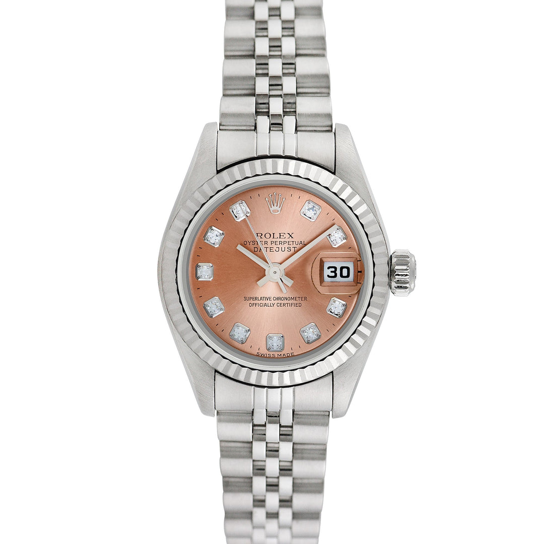 Rolex Ladies Stainless Steel Datejust with Factory Diamonds, item #21