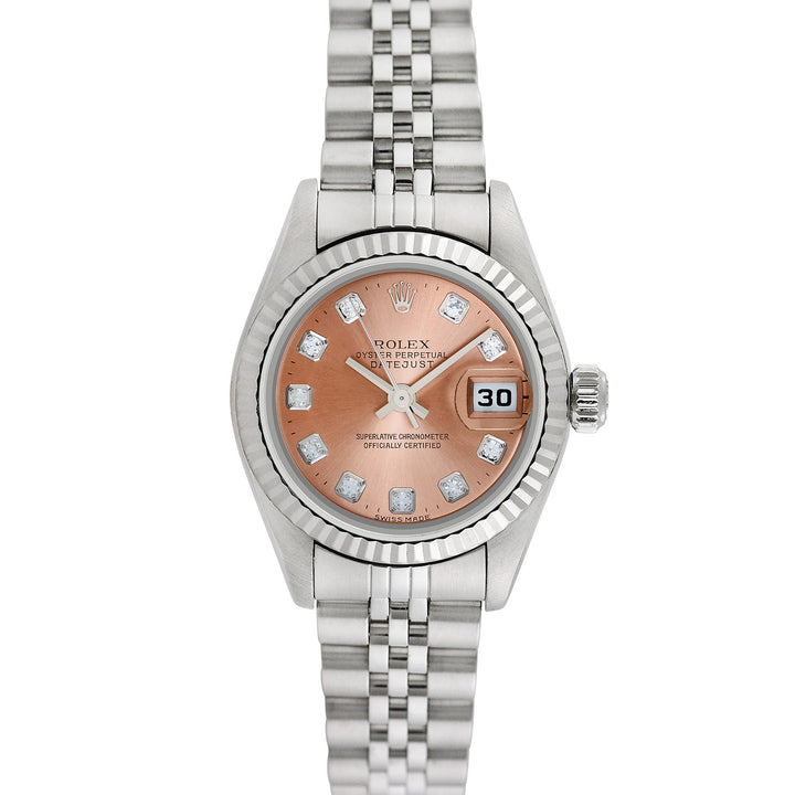 Rolex Ladies Stainless Steel Datejust with Factory Diamonds, item #21