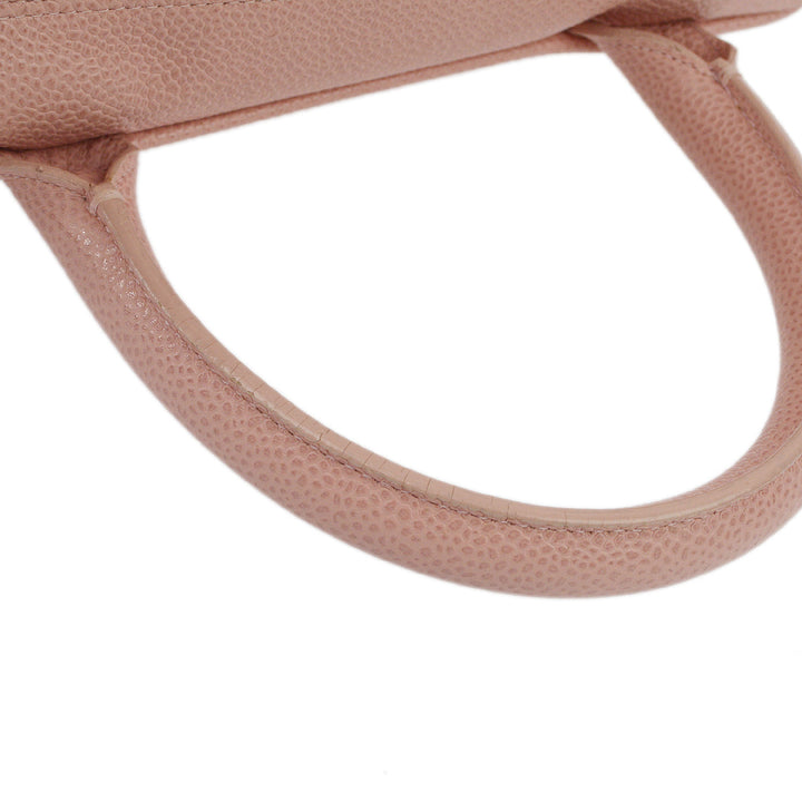 Top Quality Chanel Pink Caviar Bowling Bag 27