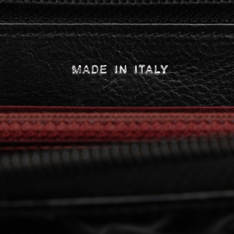 Top Quality Chanel Matrases Icon ymbol Charm Round Fashner Long Wallet Black Leather  CHANEL