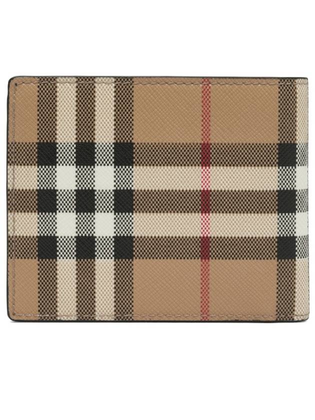 Burberry Check Half Wallet Beige