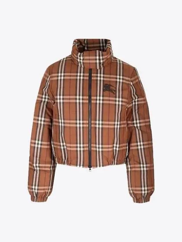 Burberry Check Nylon Down Padding Dark Birch Brown