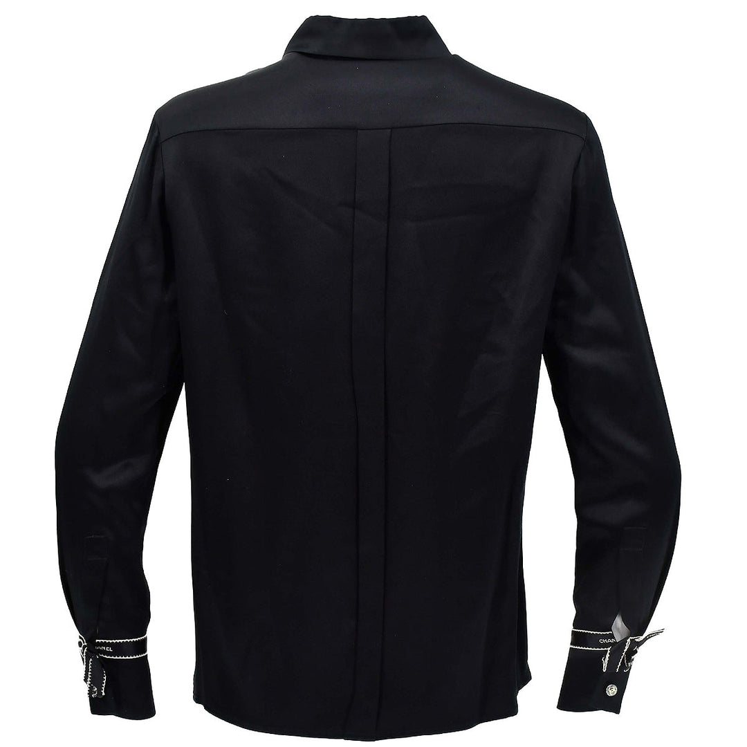 Top Quality Chanel Blouse Shirt Black 94A #38