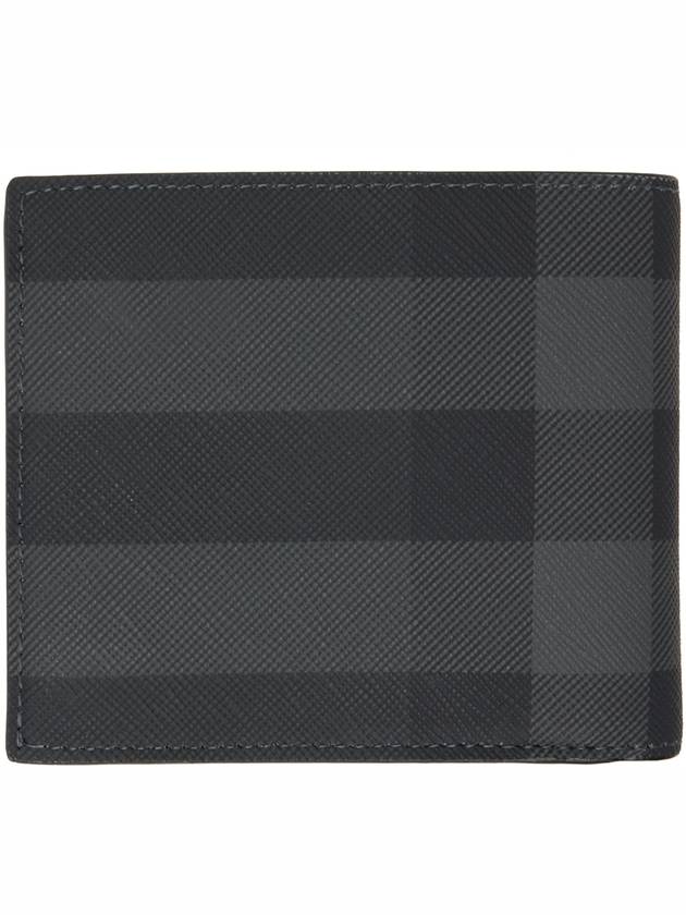 Burberry Vintage Check Logo Half Wallet Charcoal