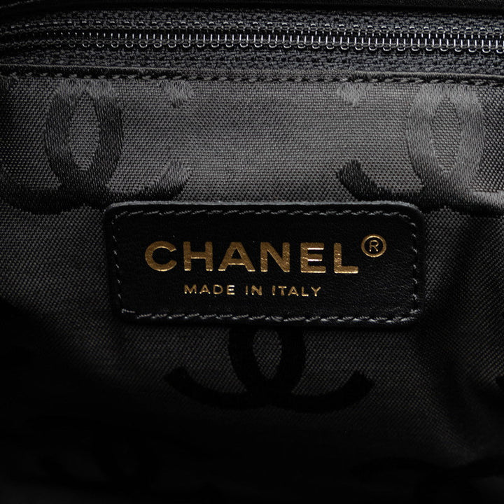 Top Quality Chanel Black Straw Chain Tote Handbag