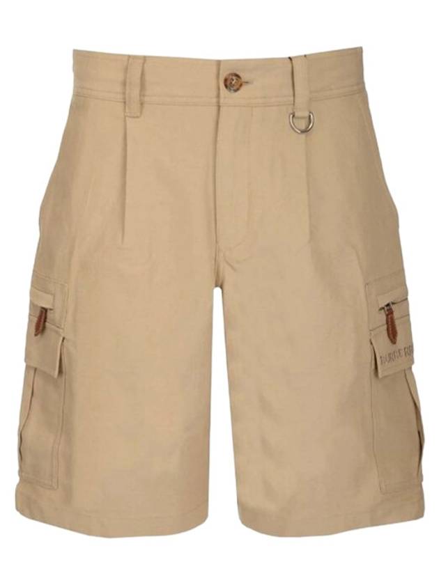 Burberry Logo Pocket Embroidery Bermuda Shorts Beige