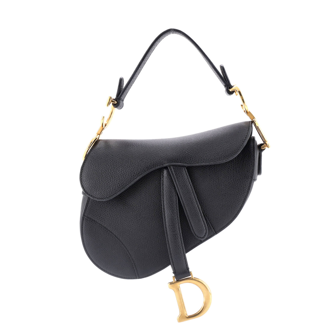 Top quality Dior Saddle Handbag with Strap Leather Medium