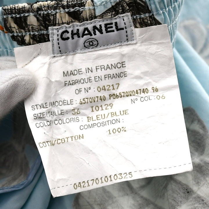 Top Quality Chanel Icon Half Pants Light Blue #36
