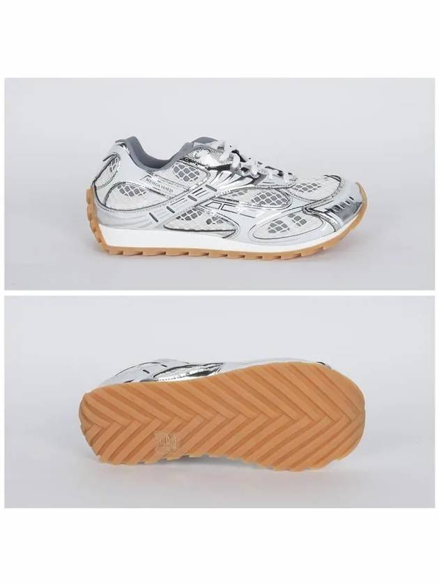 Top Quality Bottega Veneta Orbit Mesh Low Top Sneakers Silver