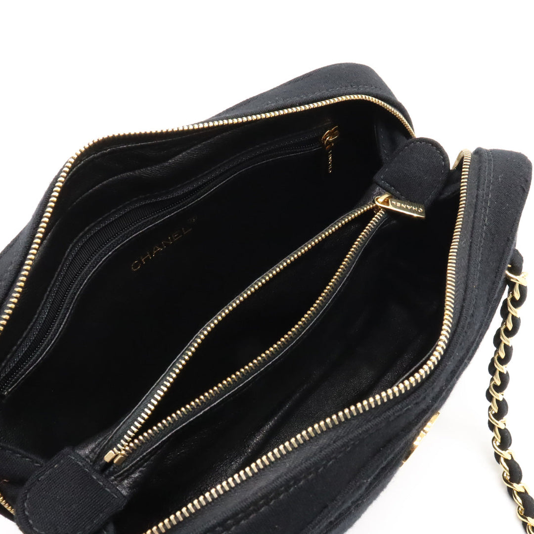 Top Quality Chanel Top Quality Chanel V Stick Coco Mark Chain Shoulder Tortoise Shoulder Cotton Jacket Black Black With Black Cotton Jacket