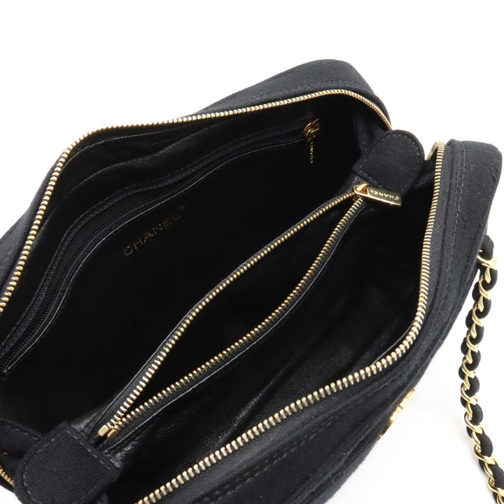 Top Quality Chanel Top Quality Chanel V Stick Coco Mark Chain Shoulder Tortoise Shoulder Cotton Jacket Black Black With Black Cotton Jacket