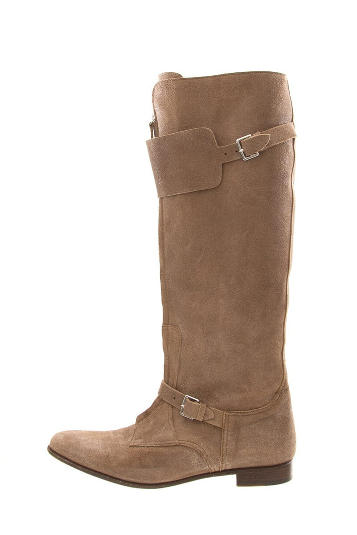 Hermès JUMPING SUEDE Beige Riding Boots SZ 38.5