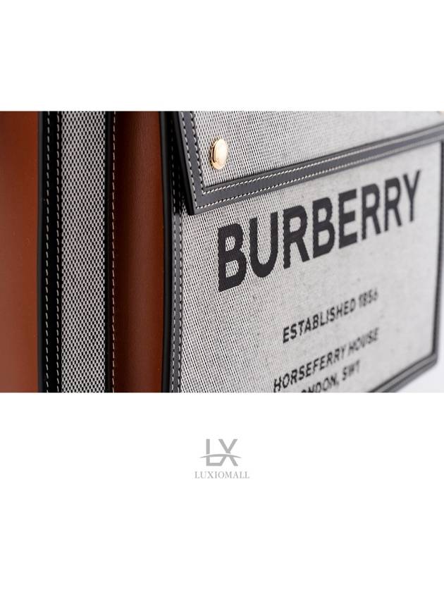 Burberry Two-Tone Pocket Tote Bag Grey